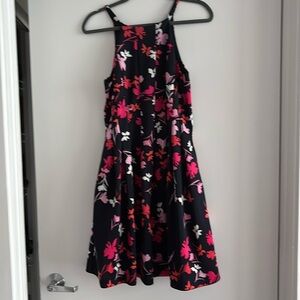 Vince Camuto Floral Dress - Black and Pink